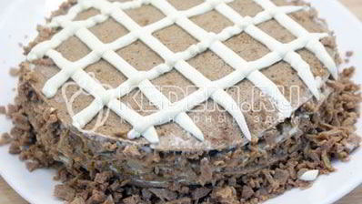 блинный торт с печенью