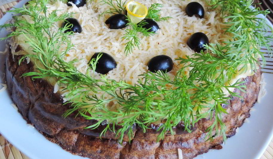 Рецепт печеночного торта из духовки