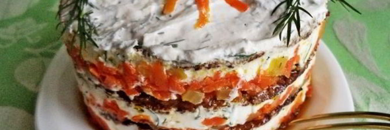 Печеночный торт из говяжьей печени