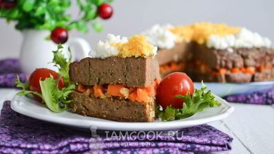 печеночный торт в мультиварке