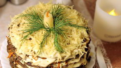 закусочный печеночный торт