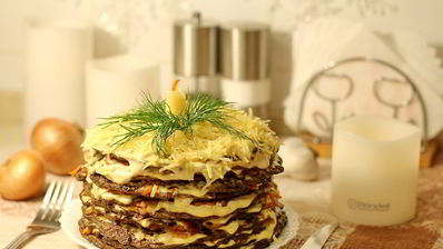 закусочный печеночный торт