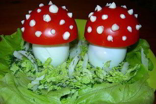 Простая закуска Мухомор