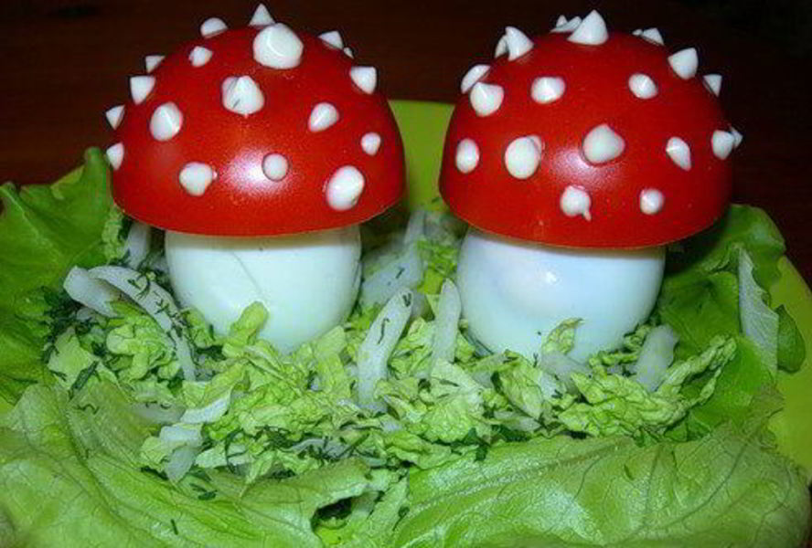 Простая закуска Мухомор