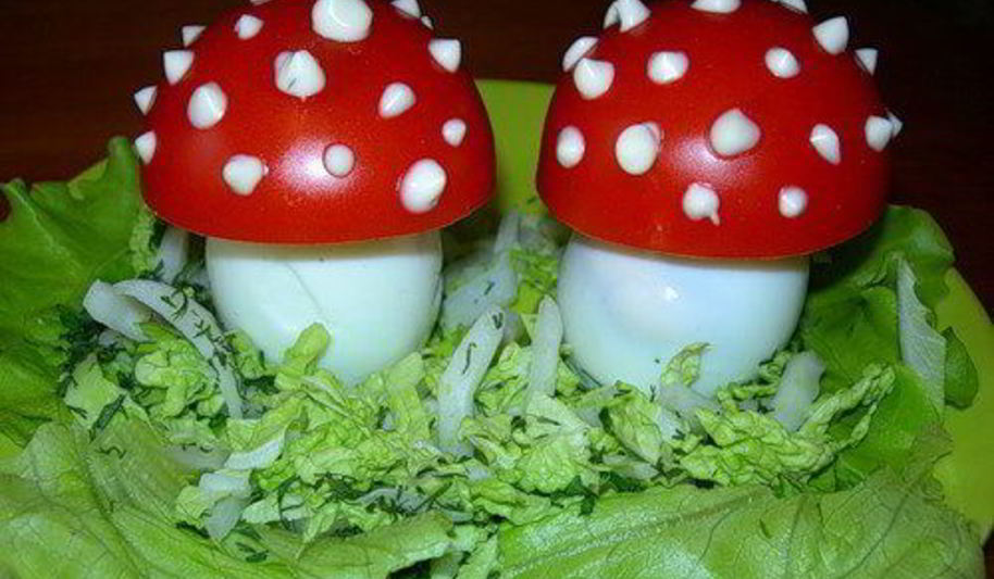 Рецепт простой закуски мухомор