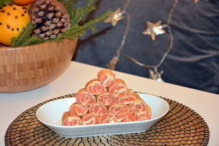 Блинные роллы с семгой