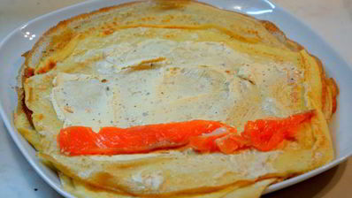 блинные роллы с семгой