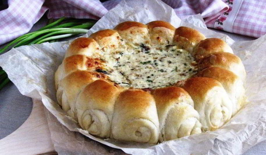 Рецепт булочек-роллов с грибным дип-соусом