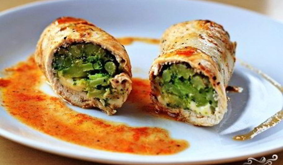 Рецепт куриных роллов, фаршированных брокколи и сыром