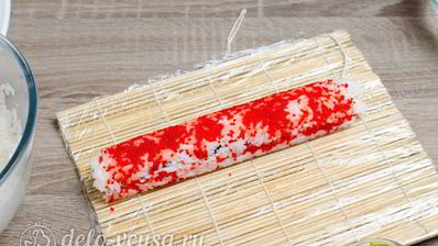 масаго ролл с лососем и сыром