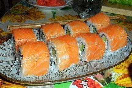 Роллы Филадельфия по-домашнему