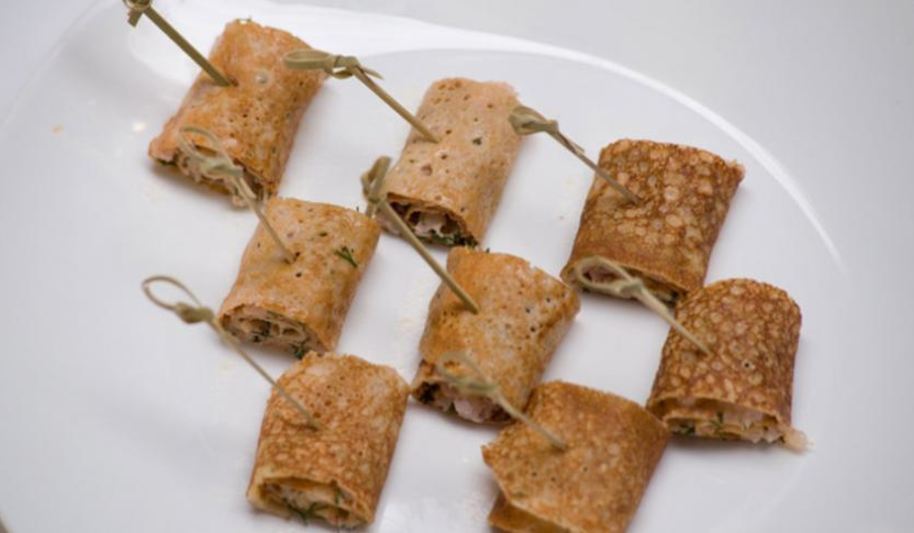 Рецепт роллов из гречневых блинов с креветками