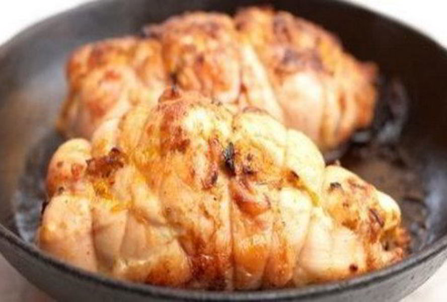 Роллы из курицы с плавленым сыром и брокколи