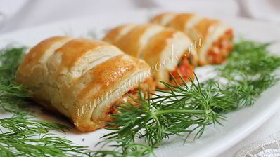 роллы из теста с тунцом