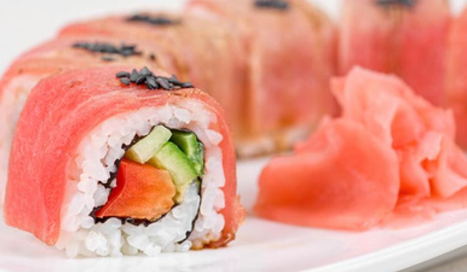 Рецепт роллов из тунца, перца, авокадо и огурца