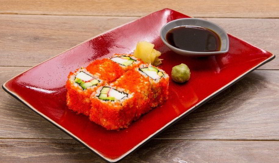 Рецепт роллов калифорния с тобико