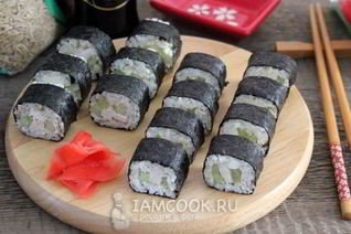 Роллы с бурым рисом