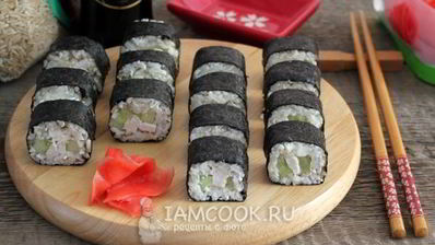 роллы с бурым рисом