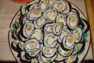 Роллы с красной рыбой