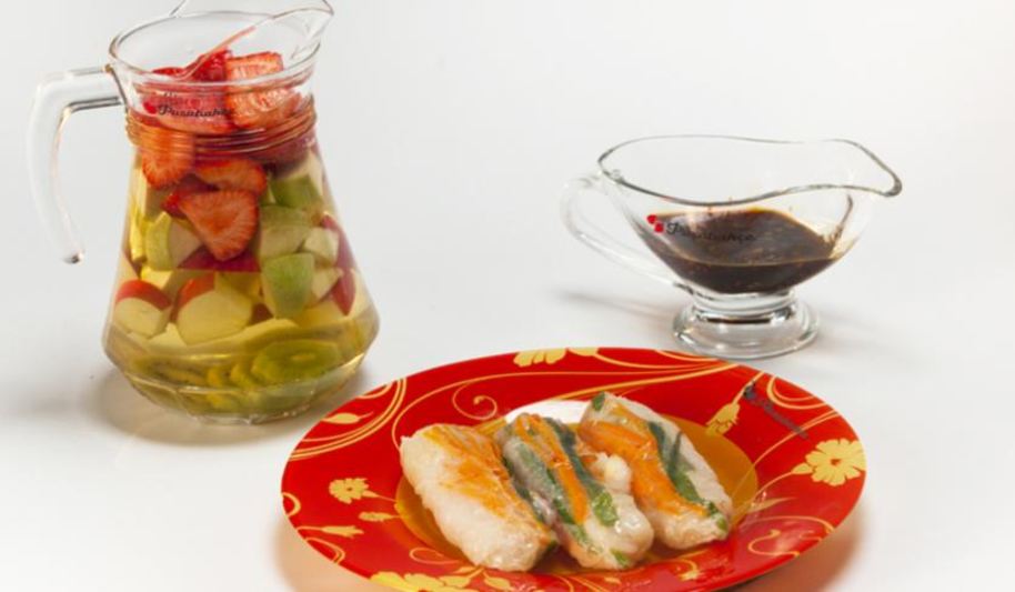 Рецепт роллов с креветками и сангрия