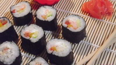 роллы с креветками