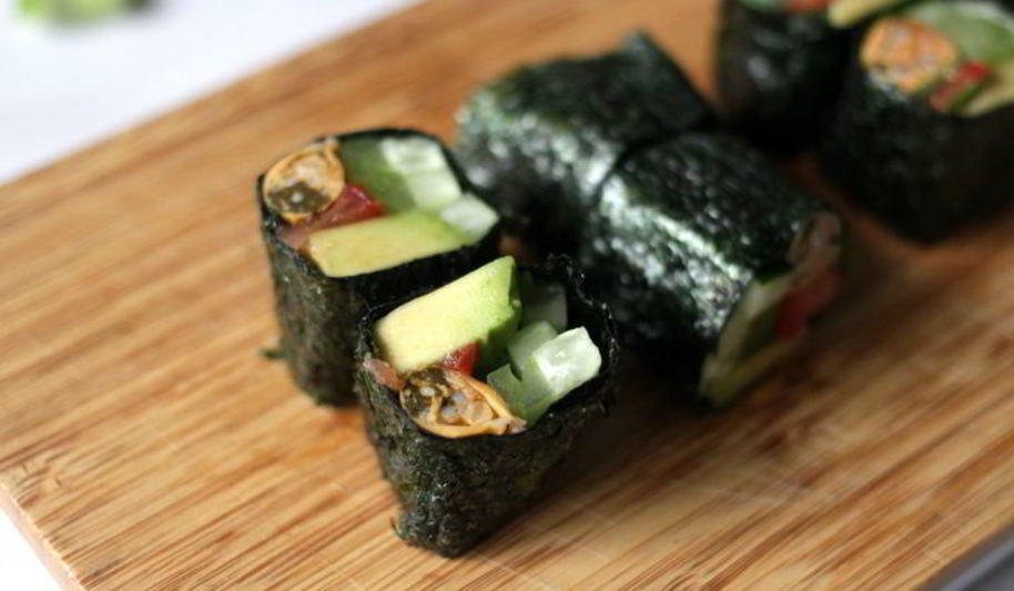 Рецепт роллов с мидиями и овощами