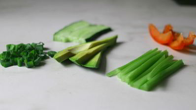 роллы с мидиями и овощами