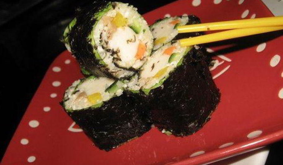 Рецепт роллов с шампиньонами и цветной капустой