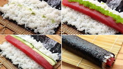 роллы с тунцом и огурцом