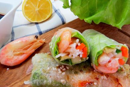 Спринг-роллы с креветками