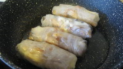 спринг-роллы с курицей, грибами и сливочным сыром