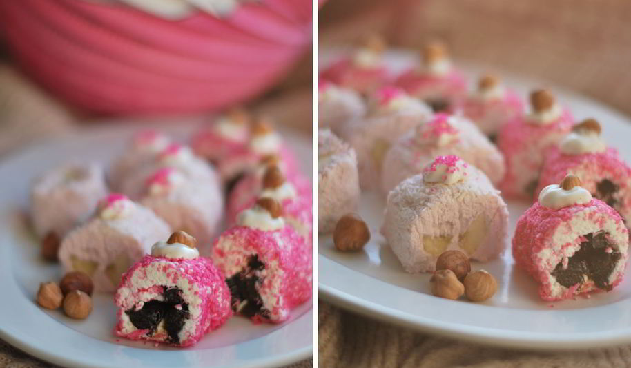 Рецепт творожных роллов с черносливом и бананом