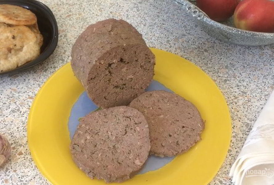 Рубленая колбаса из куриных потрошков