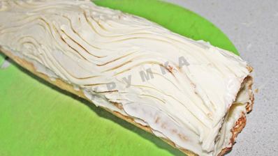 бисквитный рулет с бананом