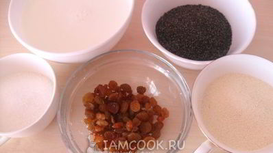 бисквитный рулет с маком и изюмом