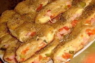 Голландский рулет с ветчиной и помидорами