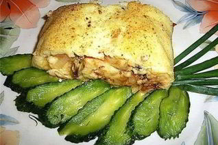 Картофельный рулет с мидиями