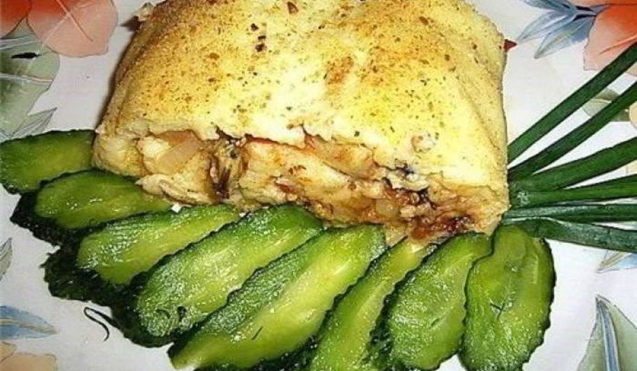 Рецепт картофельного рулета с мидиями