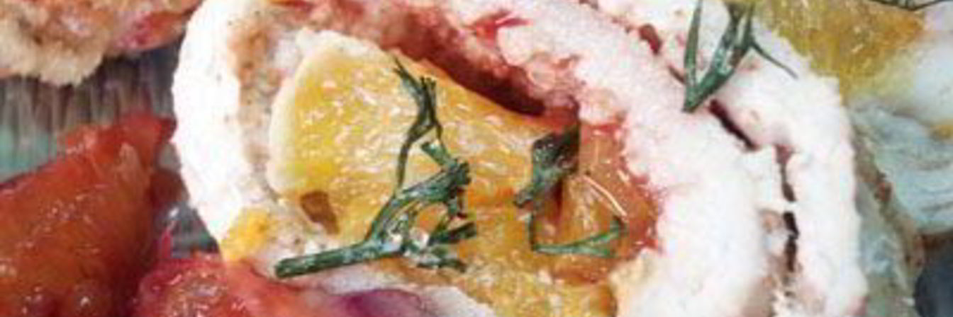 Куриные рулетики с апельсинами