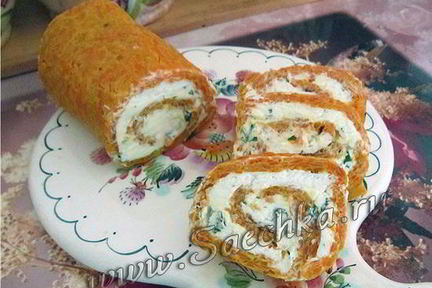 Морковный рулет