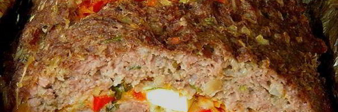 Мясной рулет Мозайка с овощами и яйцом