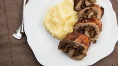 мясной рулет с грибами