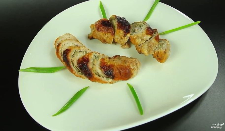 Рецепт мясных рулетиков с начинкой