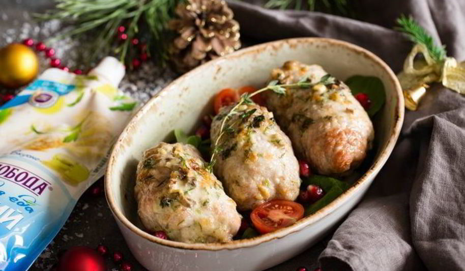 Рецепт мясных рулетиков с сыром и зеленью