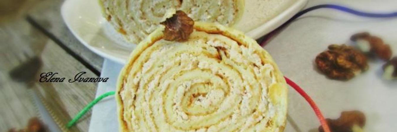 Праздничный сырный рулет с курицей