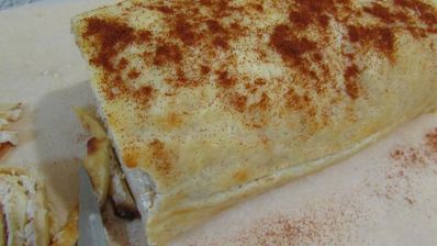 праздничный сырный рулет с курицей