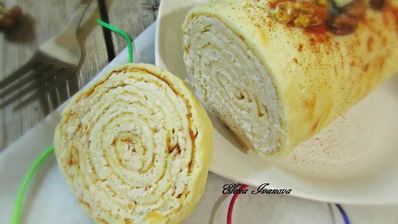 праздничный сырный рулет с курицей