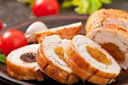 Праздничные куриные рулетики