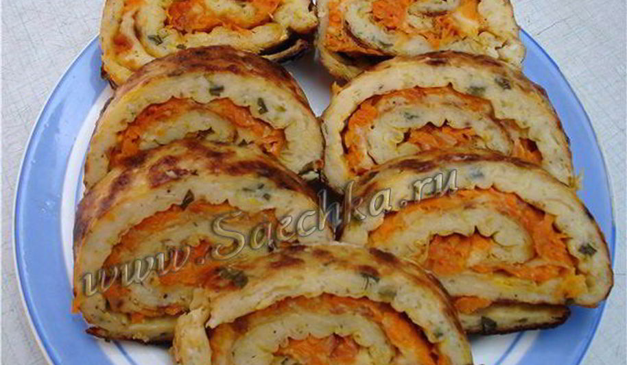 Рецепт рулета из кабачка