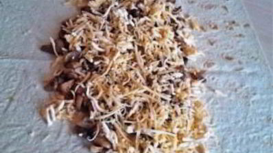 рулет из лаваша с плавленым сыром и грибами